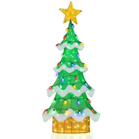 Lighted Christmas Tree Outdoor Indoor 3D Mesh Tree with 34 Colorful Strawberry Bulbs-M LuxuryLifeWay Online Store