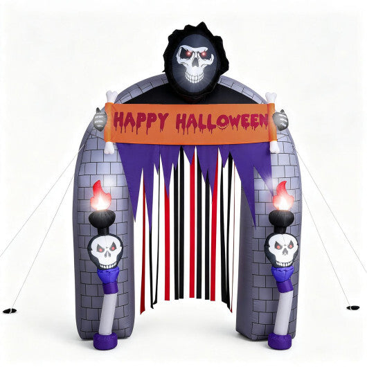 8.5 FT Halloween Haunted Reaper Archway with Built-in LED Lights for Yard Garden Party LuxuryLifeWay Online Store