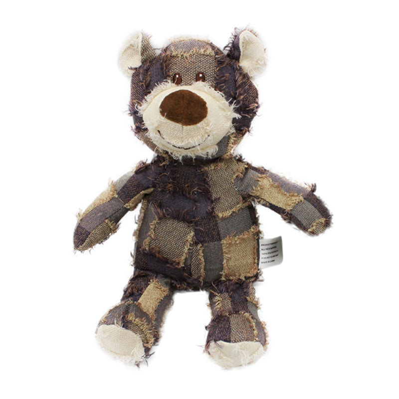 Cute Pet Dog Cat Plush Squeak Sound Dog Toys Bear Shape Pet Dogs Bite Resistant Molar Chew Toys Pets Interactive Training Toys Pet Products Pets Fashion