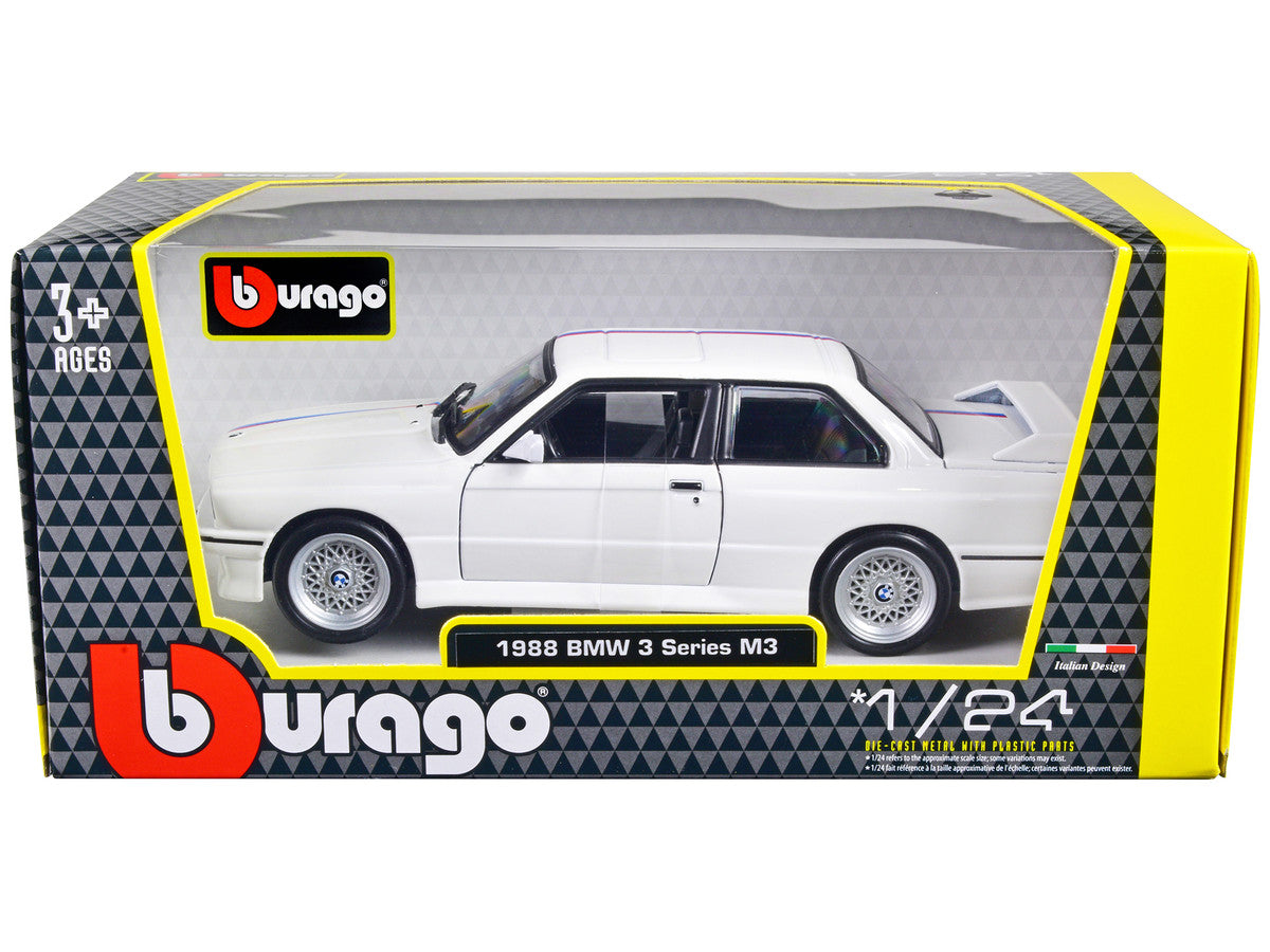 1988 BMW 3 Series M3 E30 White 1/24 Diecast Model Car by Bburago LuxuryLifeWay Online Store