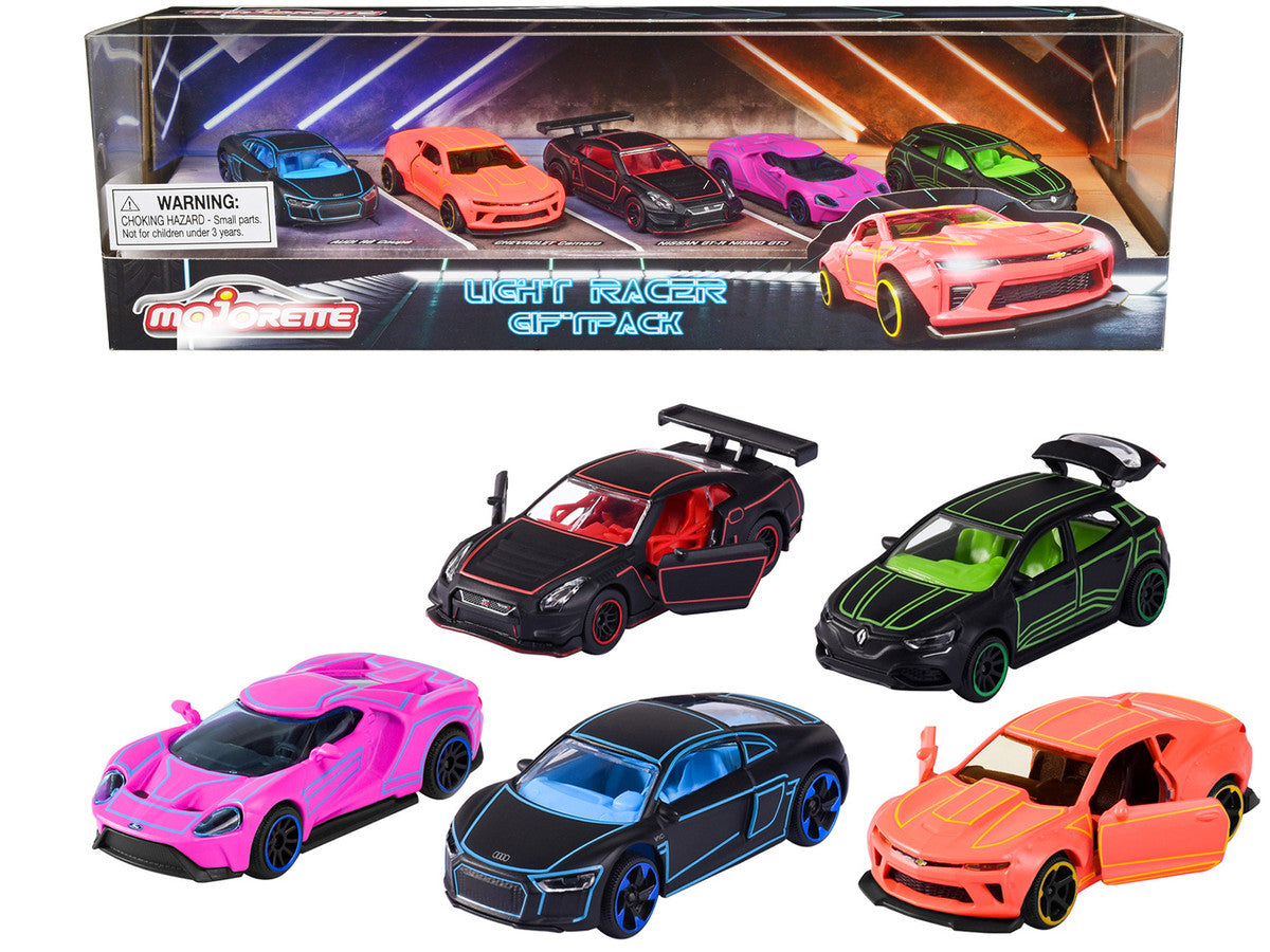 Light Racer Giftpack (2023) 5 Piece Set 1/64 Diecast Model Cars by Majorette LuxuryLifeWay Online Store