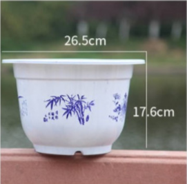 High quality thick plastic round flower pot