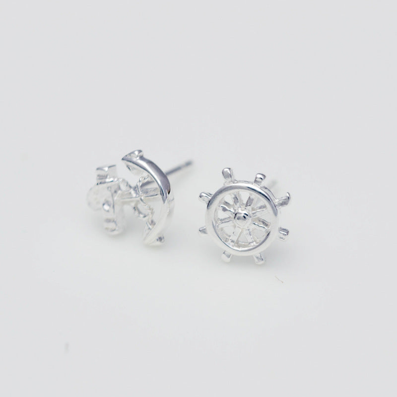 S925 silver earrings anchor earrings LadyShow.Store