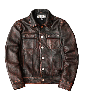 Timeless Leather Jacket in Top Layer Cowhide (Single) Pi-Mart