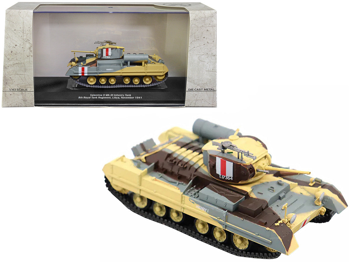 "Valentine MK.II" Infantry Tank MK.III "Harry I" "UK 8th Royal Tank Regiment Libya November 1941" 1/43 Diecast Model by AFVs of WWII LuxuryLifeWay Online Store