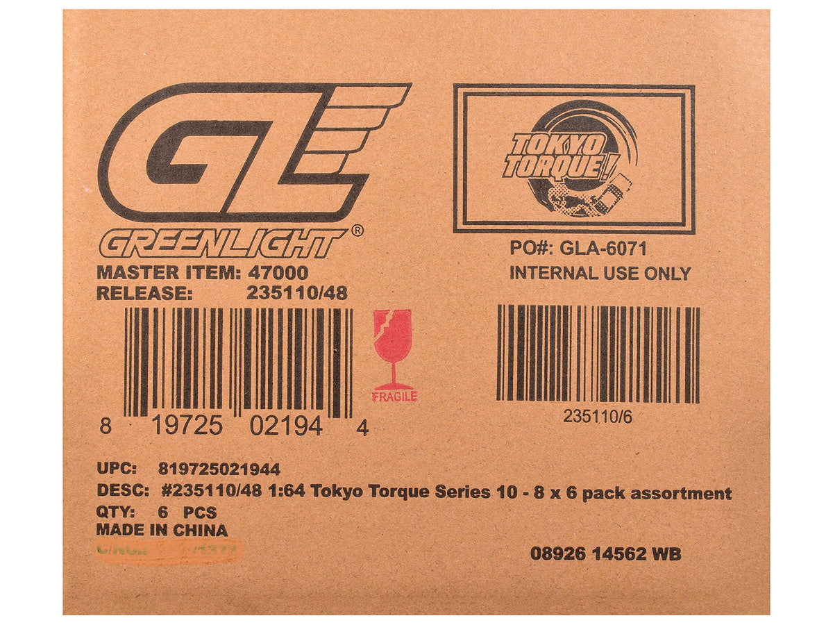 "Tokyo Torque" Series 10 Set of 6 pieces 1/64 Diecast Model Cars by Greenlight LuxuryLifeWay Online Store