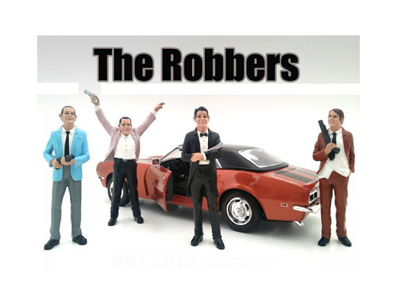 "The Robbers" 4 Piece Figure Set For 1:18 Scale Models by American Diorama LuxuryLifeWay Online Store