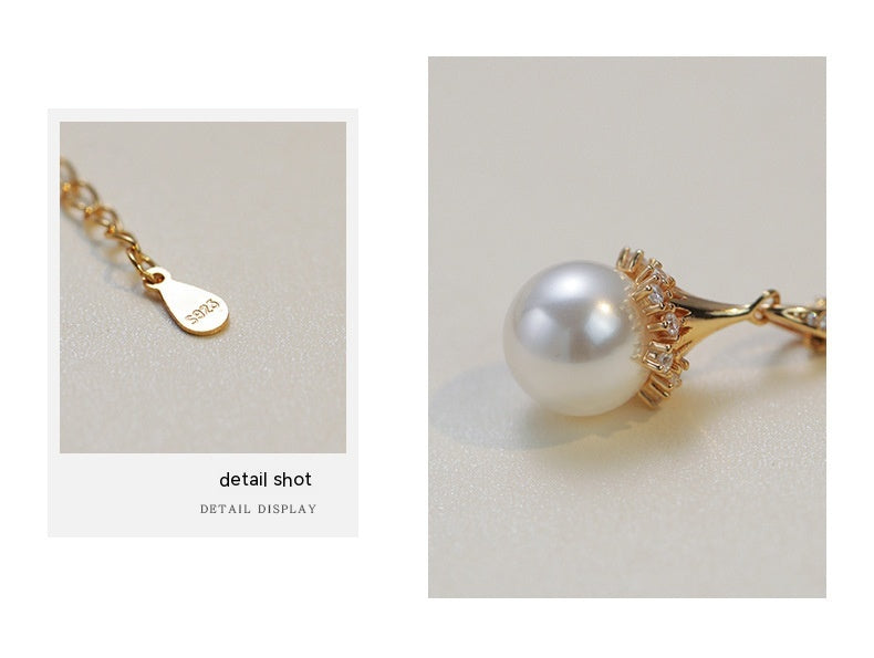 S925 Aura Bright Pearl Necklace LadyShow.Store