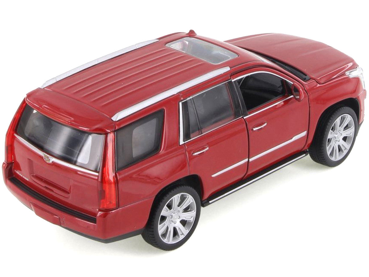 2017 Cadillac Escalade with Sunroof Red Metallic 1/24-1/27 Diecast Model Car by Welly LuxuryLifeWay Online Store
