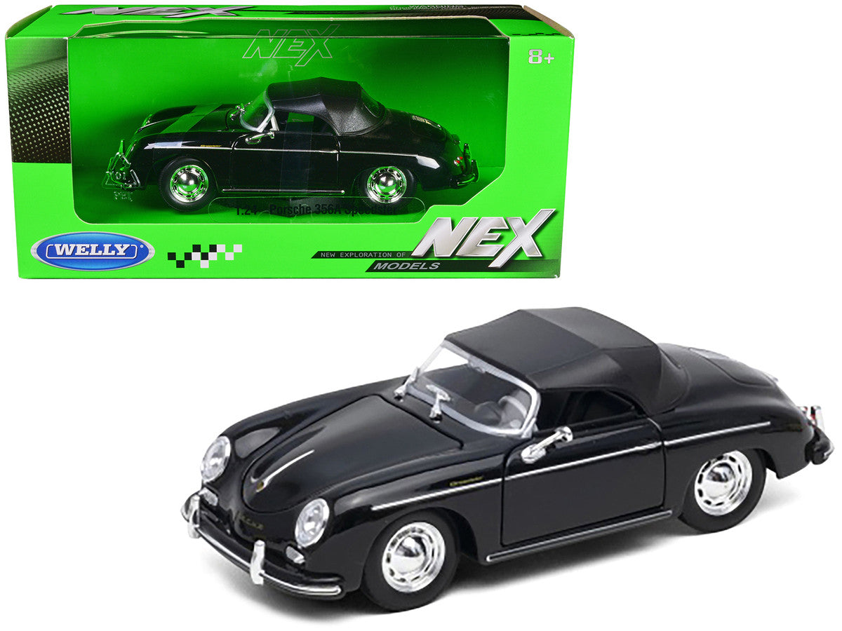 Porsche 356A Speedster Soft Top Black "NEX Models" Series 1/24 Diecast Model Car by Welly LuxuryLifeWay Online Store