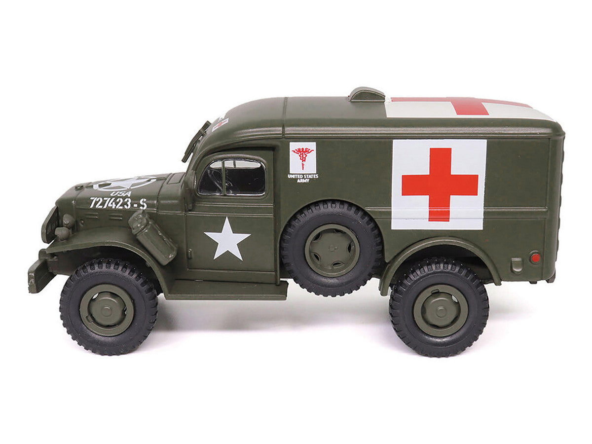Dodge WC54 Ambulance Olive Drab "United States Army" 1/43 Diecast Model by Militaria Die Cast LuxuryLifeWay Online Store