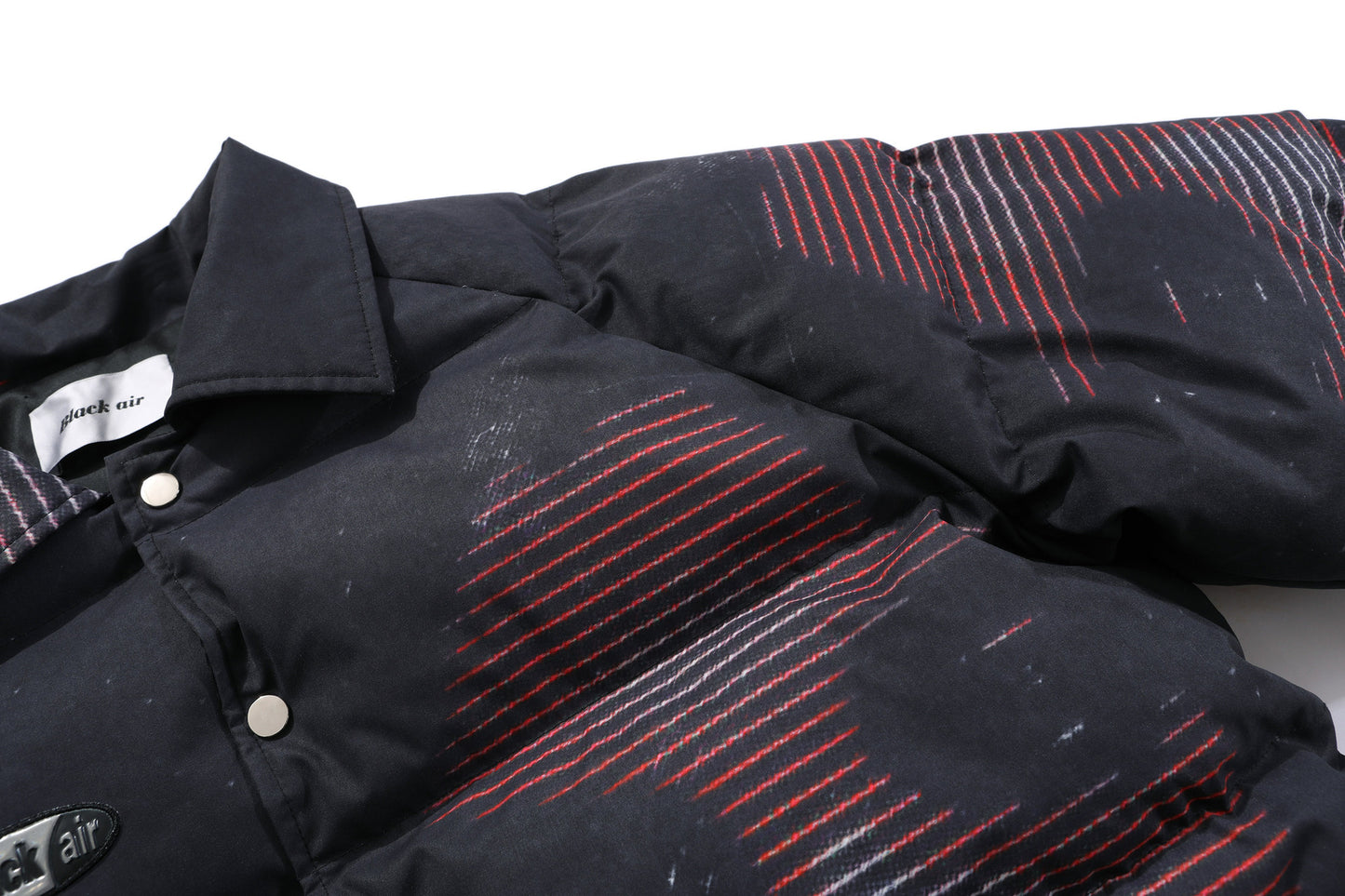 Winter thick loose digital portrait print jacket CJD