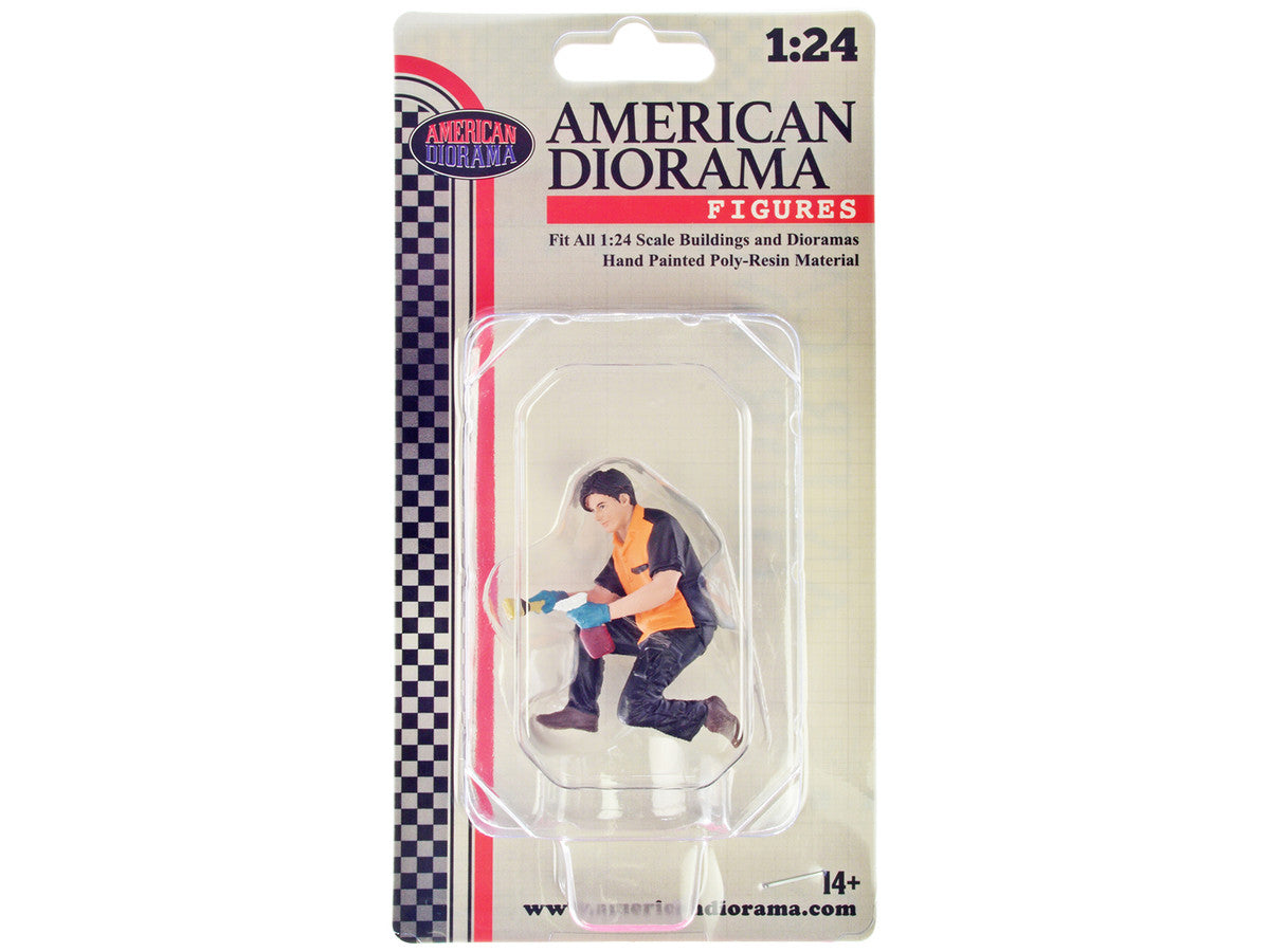"Detail Masters" Figure 1 (Wheel Cleaning) for 1/18 Scale Models by American Diorama LuxuryLifeWay Online Store
