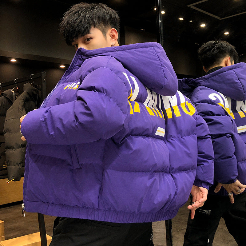 Trendy men's fashionable thick cotton coat CJD