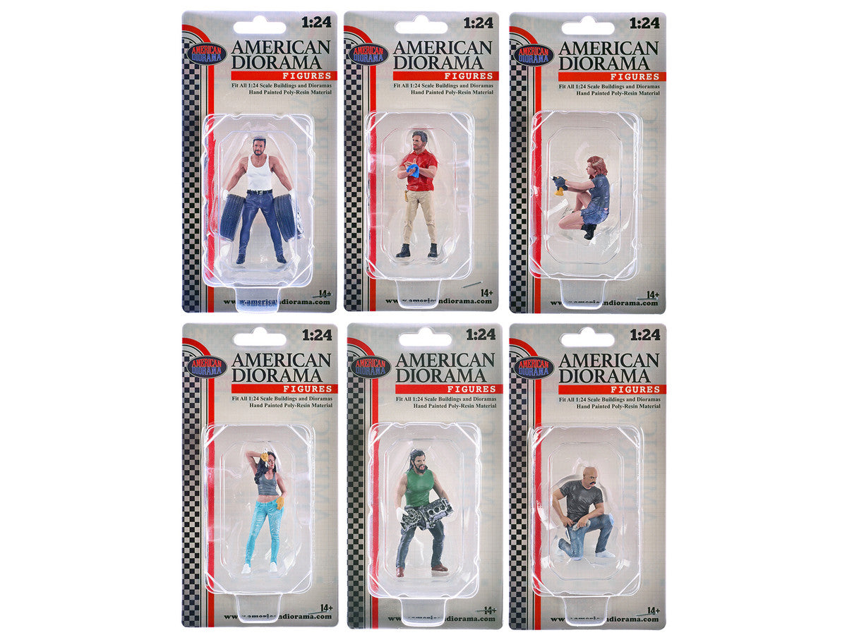 "Muscle Mechanics" 6 piece Figure Set for 1/24 Scale Models by American Diorama LuxuryLifeWay Online Store