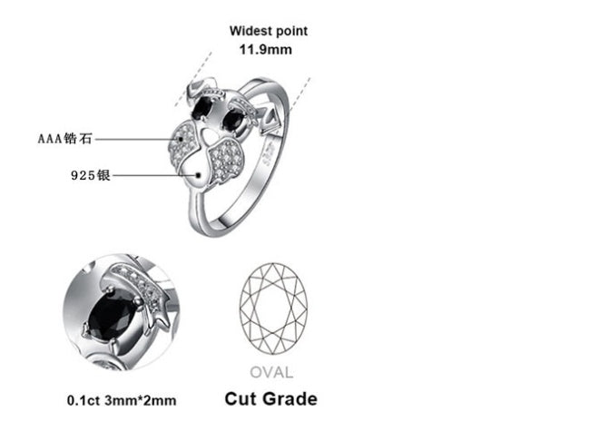 S925 silver cute puppy ring LadyShow.Store