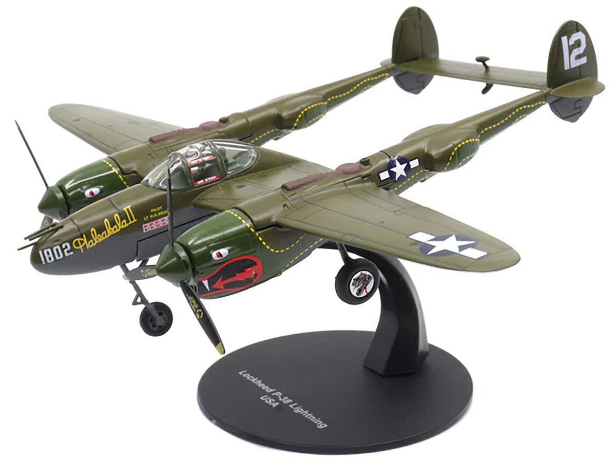 Lockheed P-38 Lightning Fighter Aircraft "Haleakala II 80th FG 459th FS Twin Dragons" (1944) United States Army Air Forces 1/72 Diecast Model by Militaria Die Cast LuxuryLifeWay Online Store