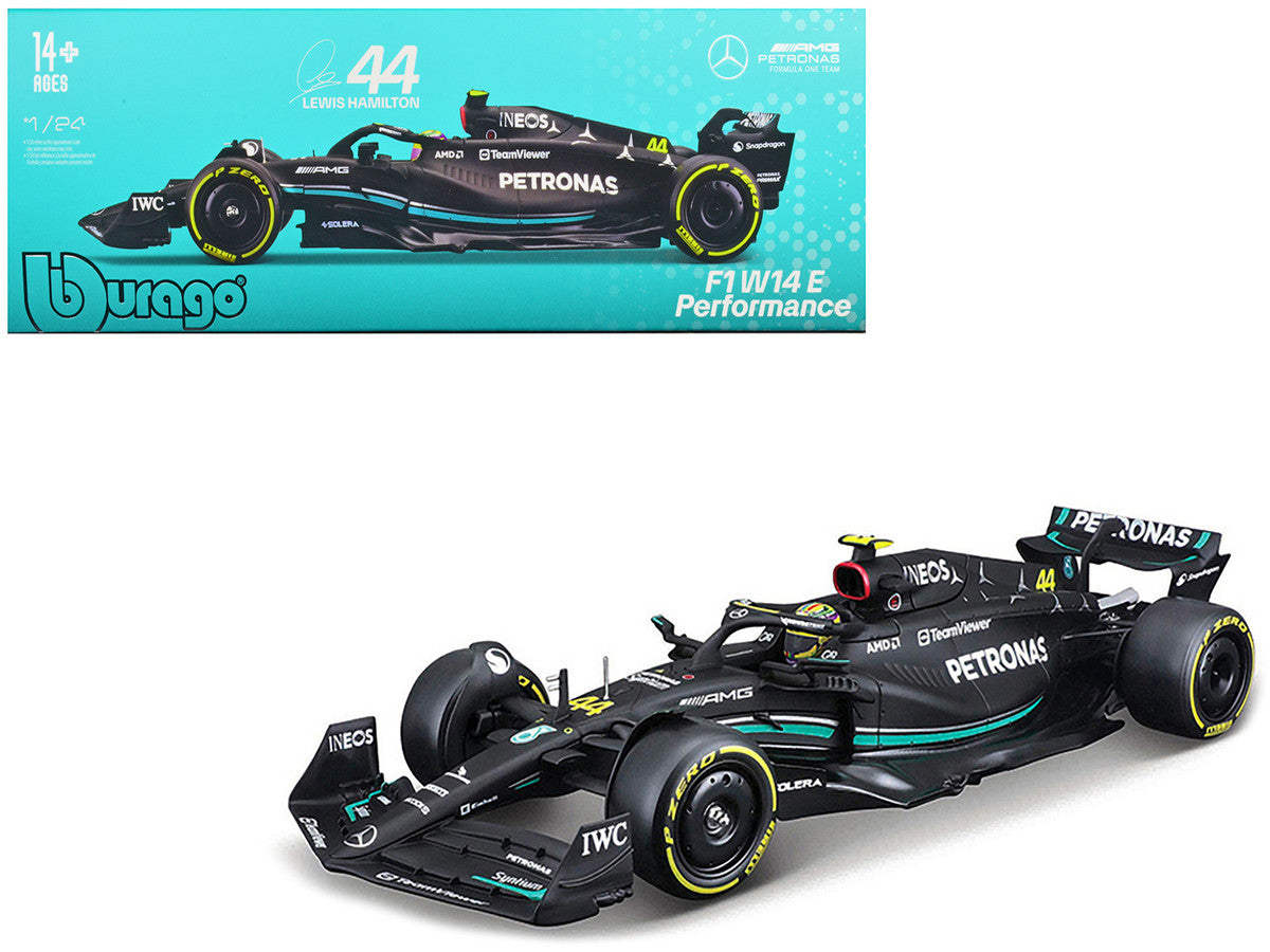 Mercedes-AMG F1 W14 E Performance #44 Lewis Hamilton "Petronas" Formula One F1 "World Championship" (2023) 1/24 Diecast Model Car by Bburago LuxuryLifeWay Online Store