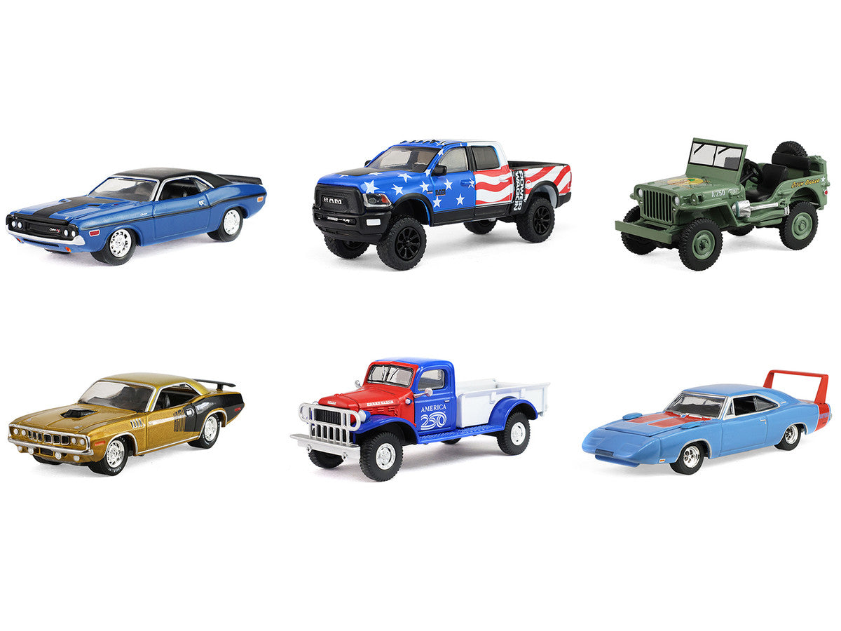 "Anniversary Collection" Series 18 Set of 6 pieces "America 250 Edition" 1/64 Diecast Model Cars by Greenlight LuxuryLifeWay Online Store