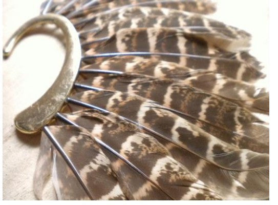 Vintage Boho Feather Clip Earring