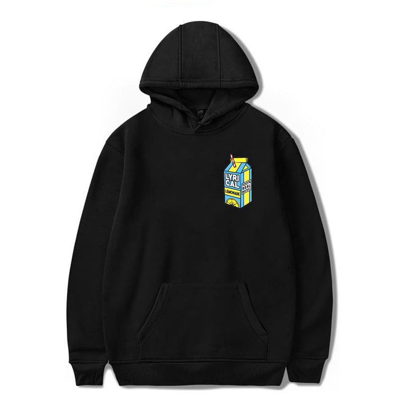 Lemon printed Euramerican velvet hoodie
