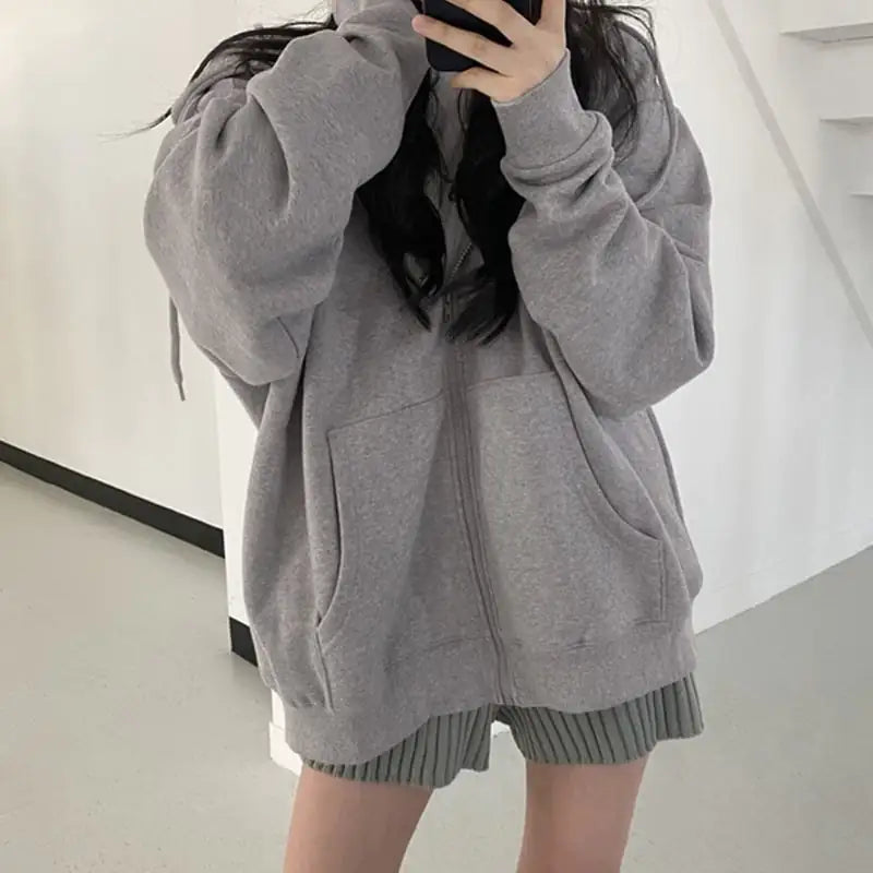 Thick Fleece Loose Cardigan Jacket