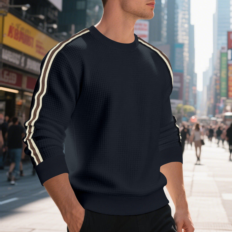 Casual Men's Loose Round Neck Sweater Thin LadyShow.Store