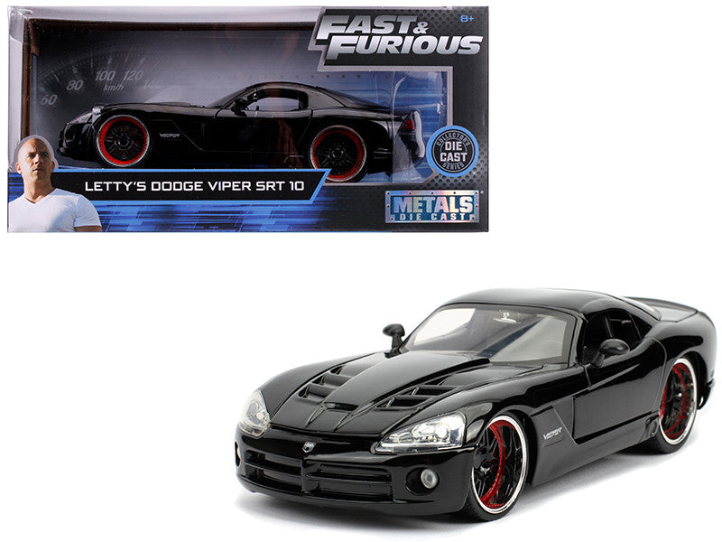 Letty's Dodge Viper SRT 10 Black "Fast & Furious" Movie 1/24 Diecast Model Car by Jada LuxuryLifeWay Online Store