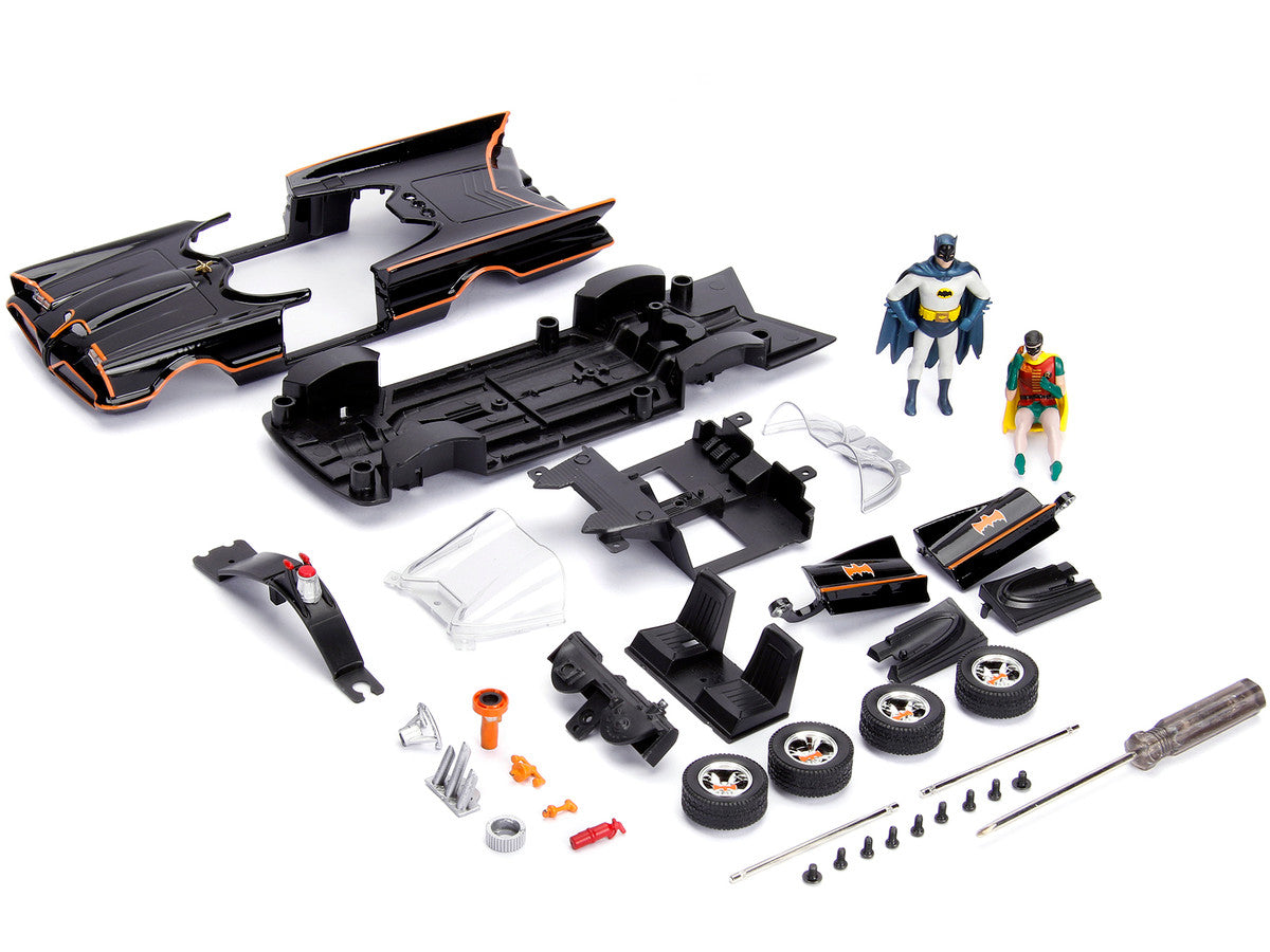 Model Kit Classic Batmobile Black with Batman Diecast Figure "Batman" (1966-1968) TV Series "Build N' Collect" 1/24 Diecast Model Car by Jada LuxuryLifeWay Online Store