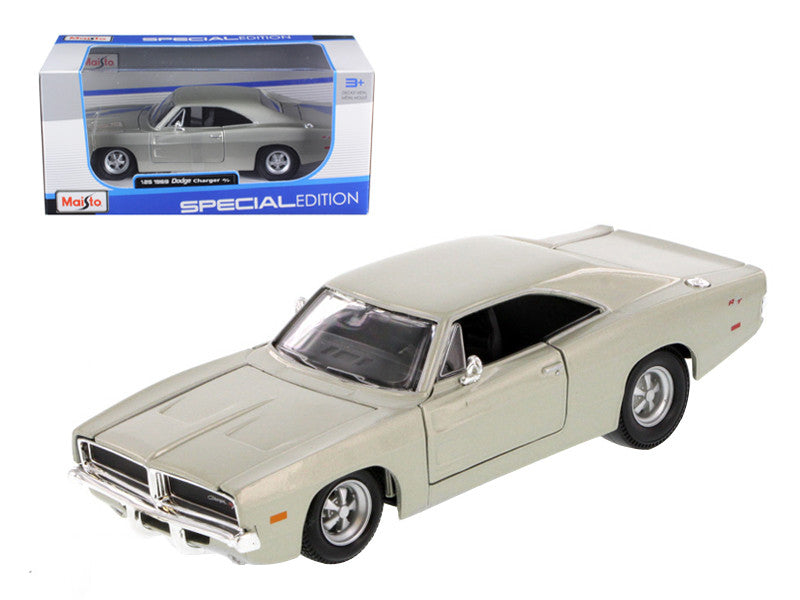 1969 Dodge Charger R/T Hemi Silver 1/25 Diecast Car Model by Maisto LuxuryLifeWay Online Store