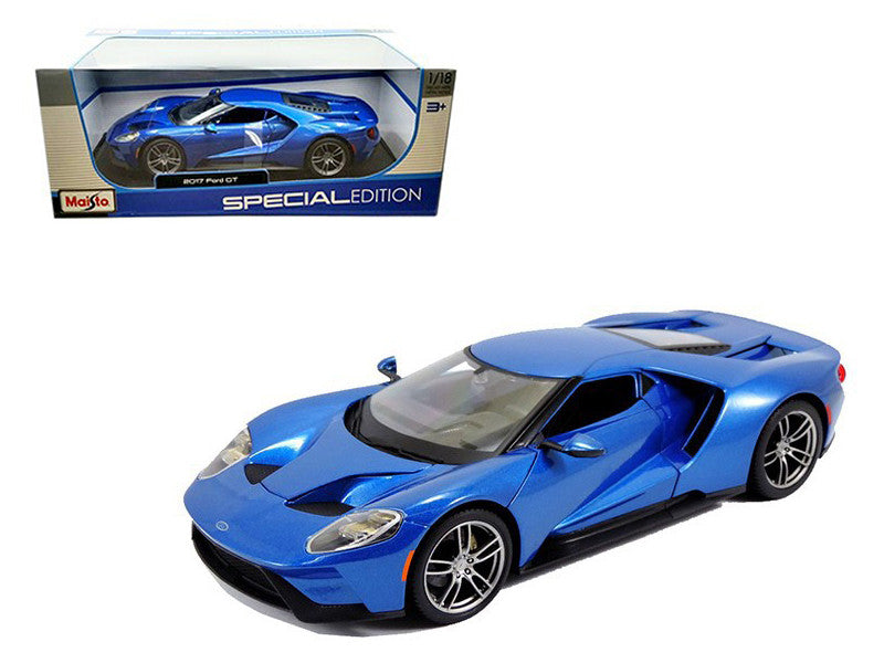 2017 Ford GT Blue Metallic 1/18 Diecast Model Car by Maisto LuxuryLifeWay Online Store