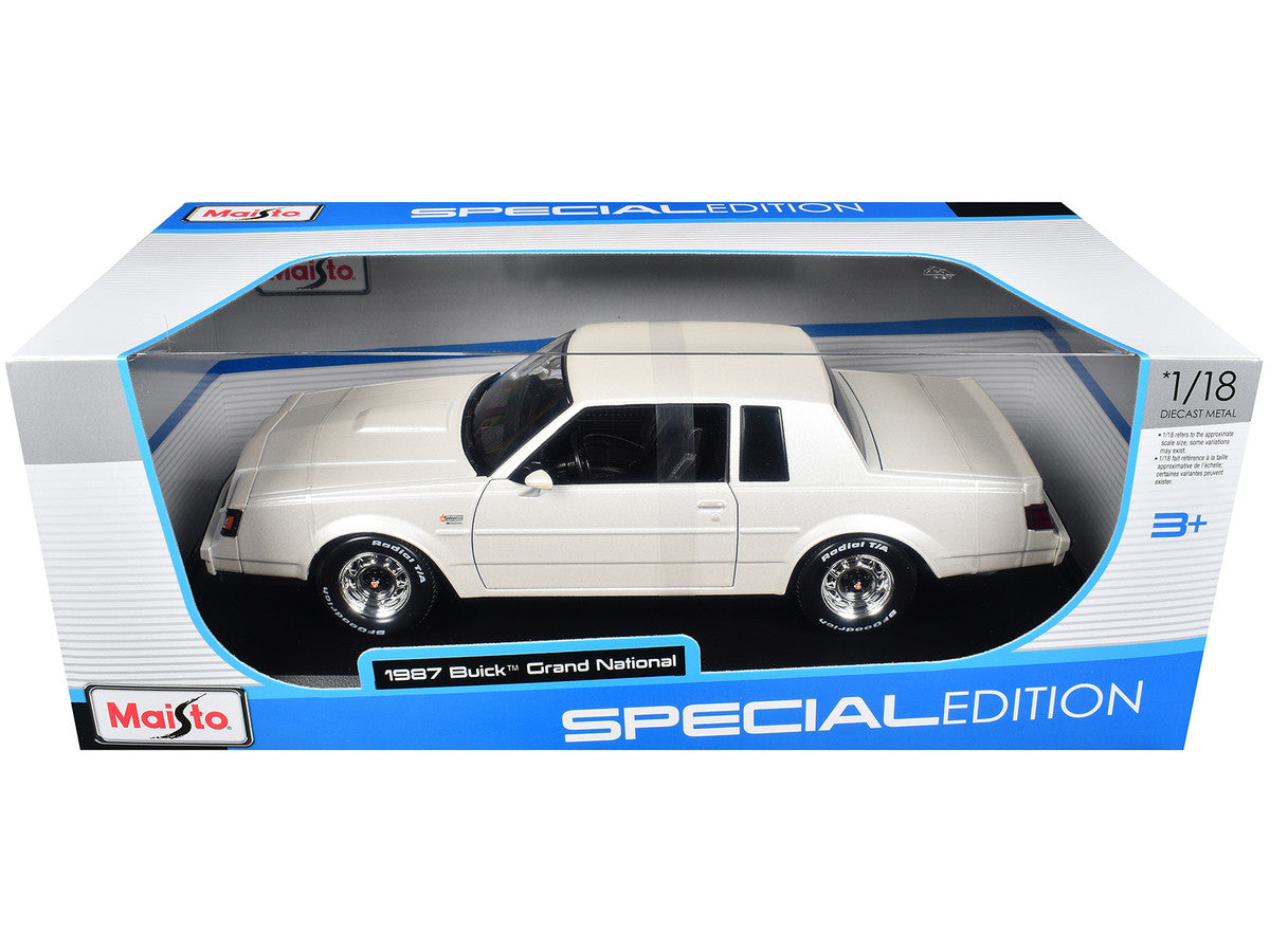 1987 Buick Grand National White Metallic "Special Edition" Series 1/18 Diecast Model Car by Maisto LuxuryLifeWay Online Store