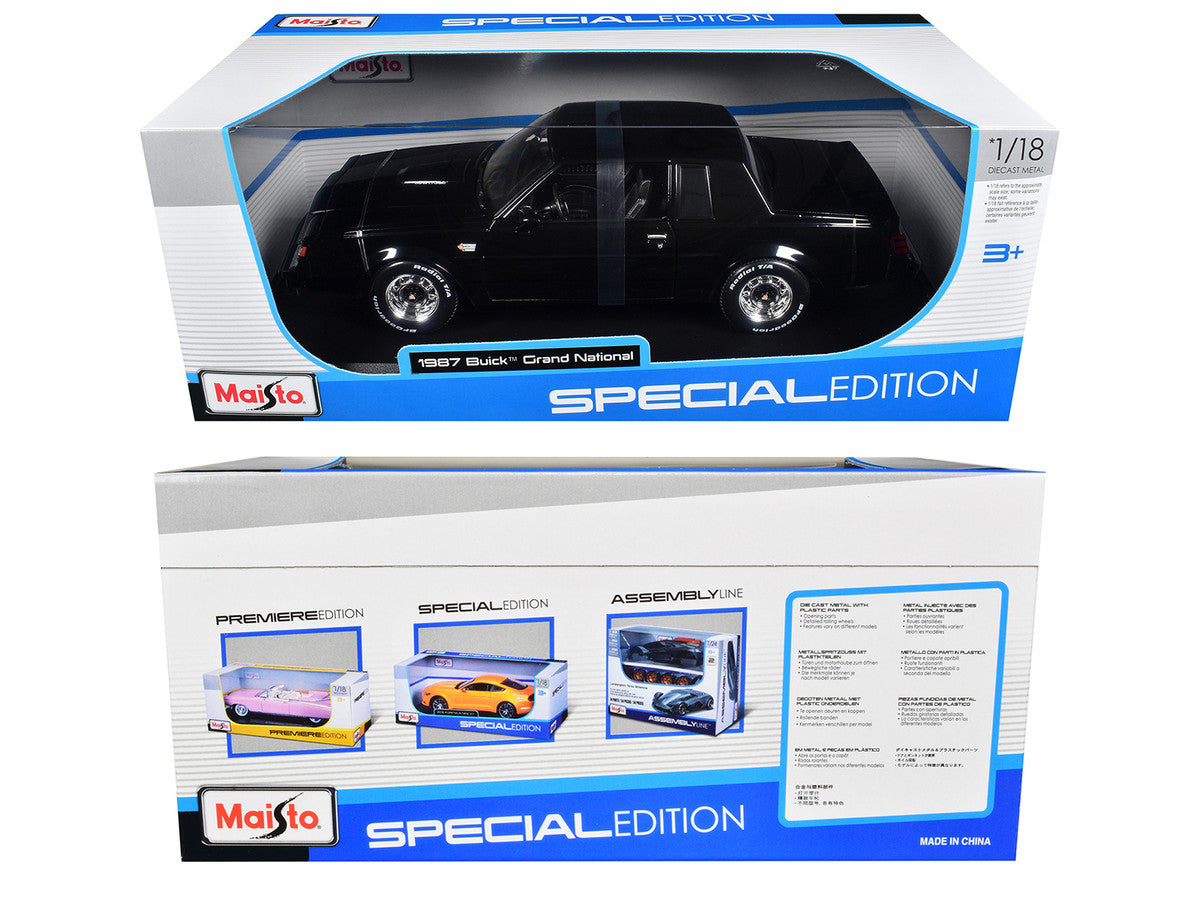 1987 Buick Grand National Black "Special Edition" Series 1/18 Diecast Model Car by Maisto LuxuryLifeWay Online Store
