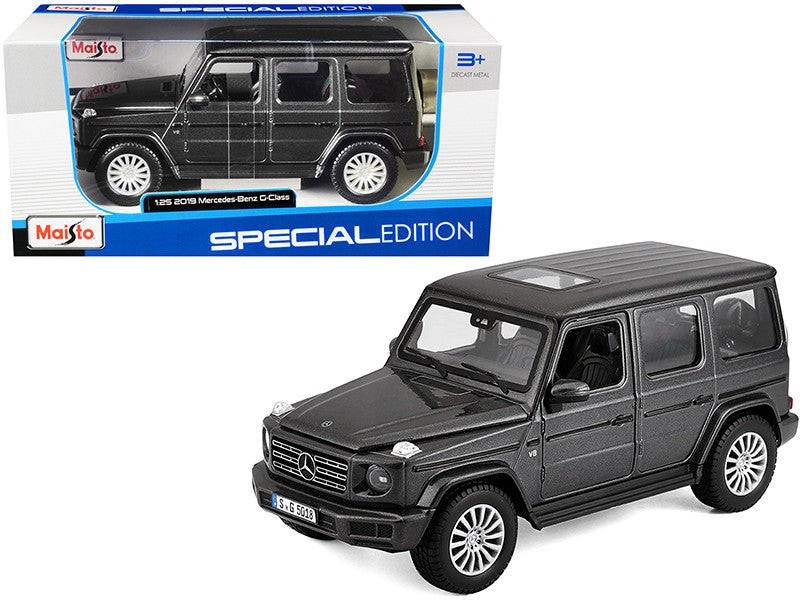 2019 Mercedes Benz G-Class with Sunroof Dark Gray Metallic 1/25 Diecast Model Car by Maisto LuxuryLifeWay Online Store