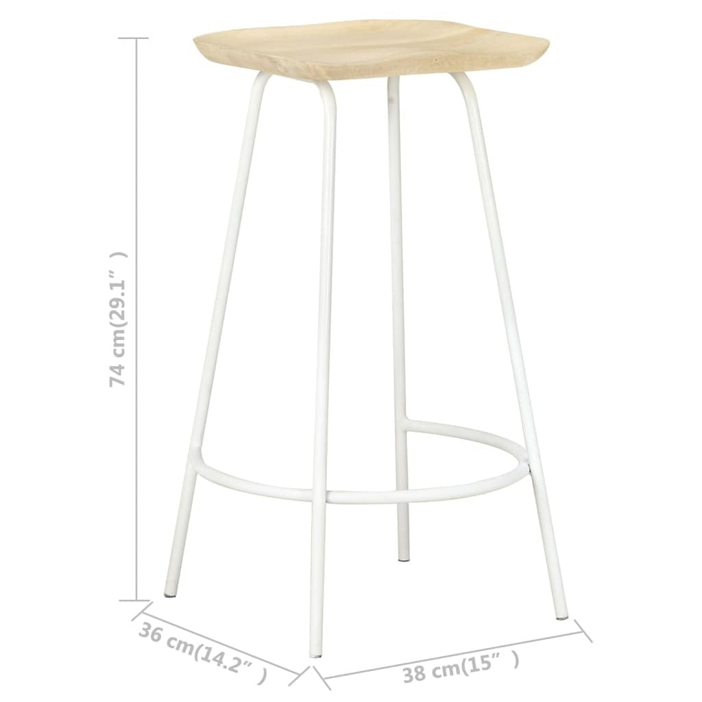 Bar Stools 4 pcs Solid Mango Wood LuxuryLifeWay Online Store
