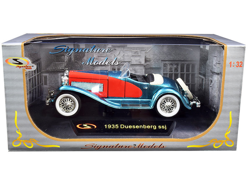 1935 Duesenberg SSJ Convertible Blue and Red 1/32 Diecast Model Car by Signature Models LuxuryLifeWay Online Store