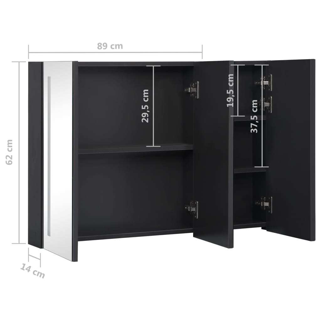 LED Bathroom Mirror Cabinet 35"x5.5"x24.4" LuxuryLifeWay Online Store