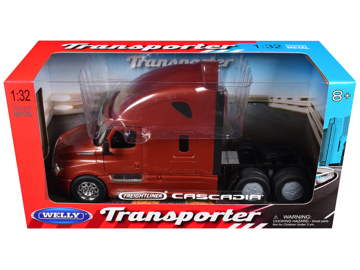 Freightliner Cascadia Truck Copper Metallic "Transporter" Series 1/32 Diecast Model by Welly LuxuryLifeWay Online Store
