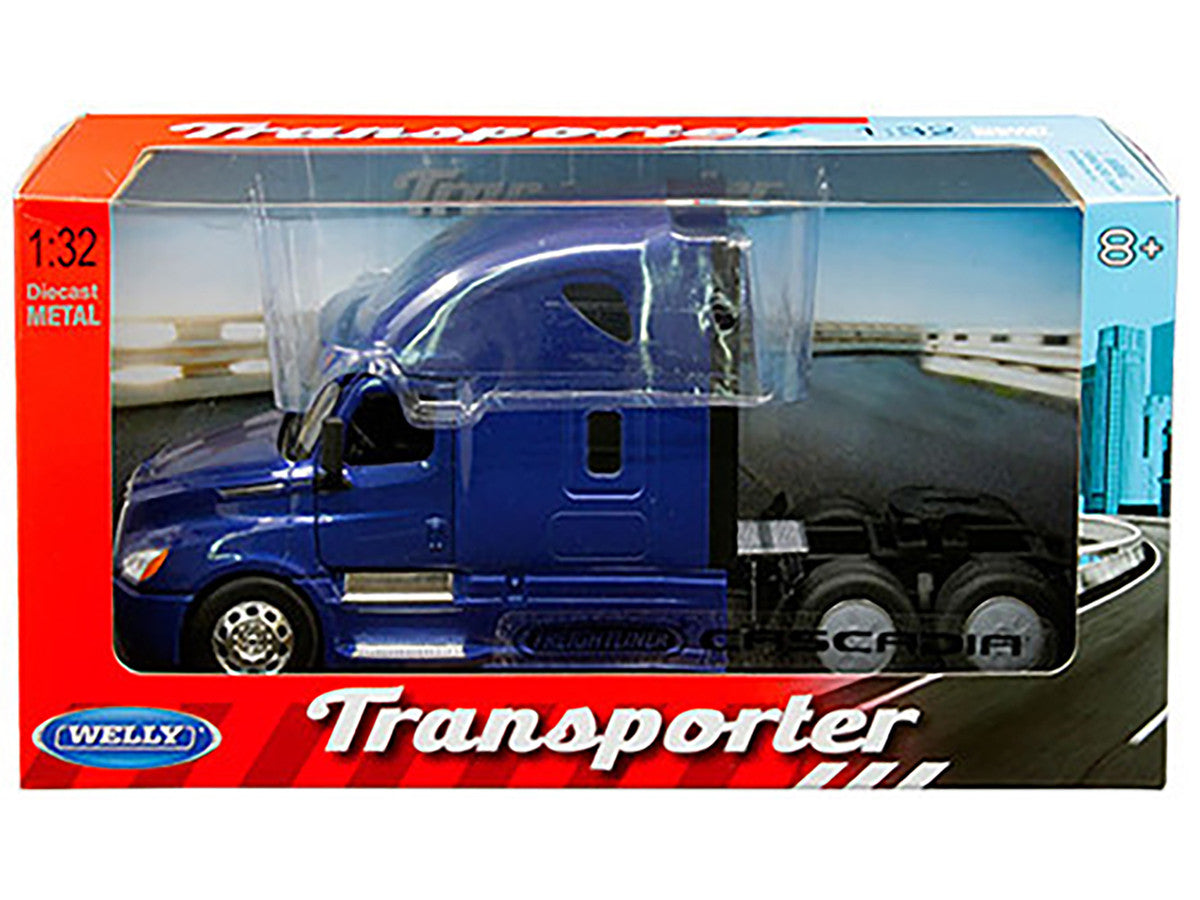 Freightliner Cascadia Truck Blue "Transporter" 1/32 Diecast Model by Welly LuxuryLifeWay Online Store