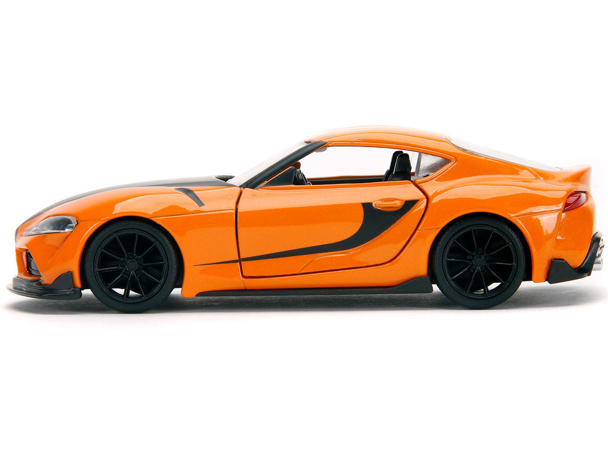 Han's Mazda RX-7 Orange Metallic and Matt Black and Toyota GR Supra Orange Metallic with Black Hood Set of 2 pieces "Fast & Furious" Series 1/32 Diecast Model Cars by Jada LuxuryLifeWay Online Store