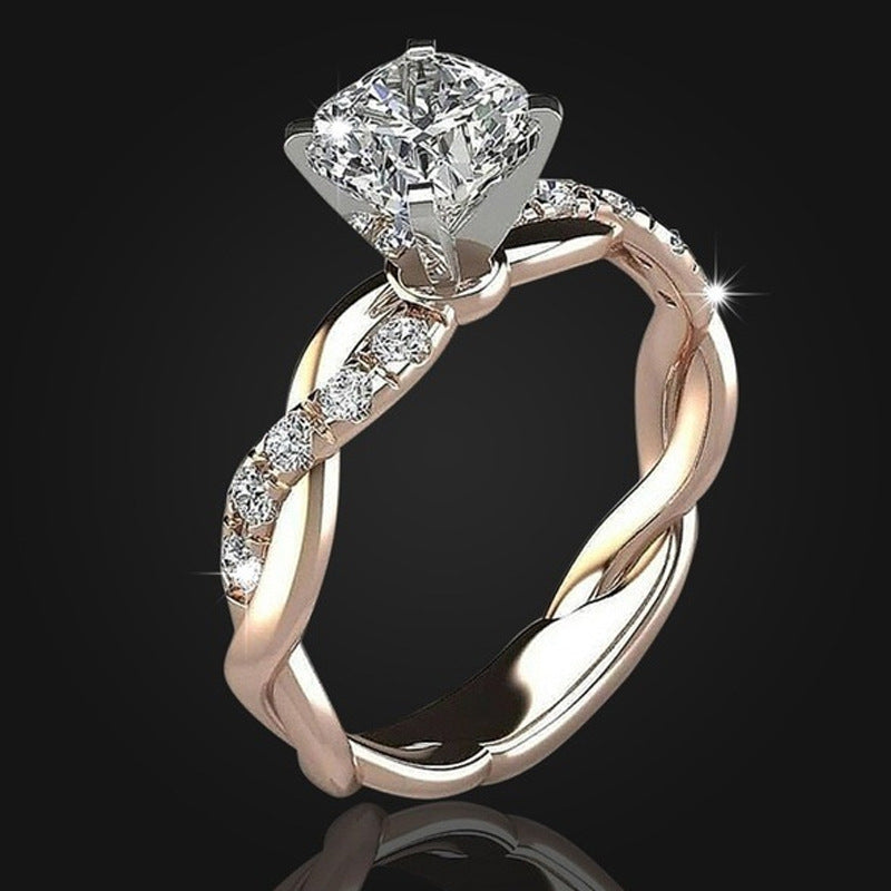 Princess Square Diamond Ring CJD2