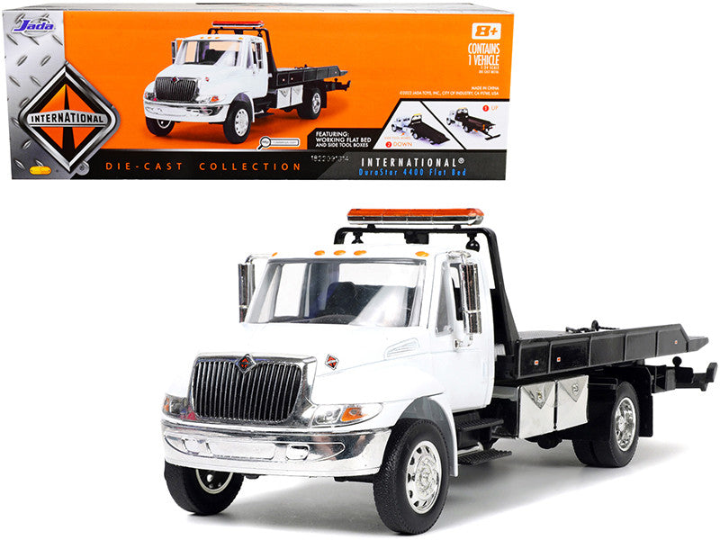International DuraStar 4400 Flatbed Tow Truck White 1/24 Diecast Model by Jada LuxuryLifeWay Online Store