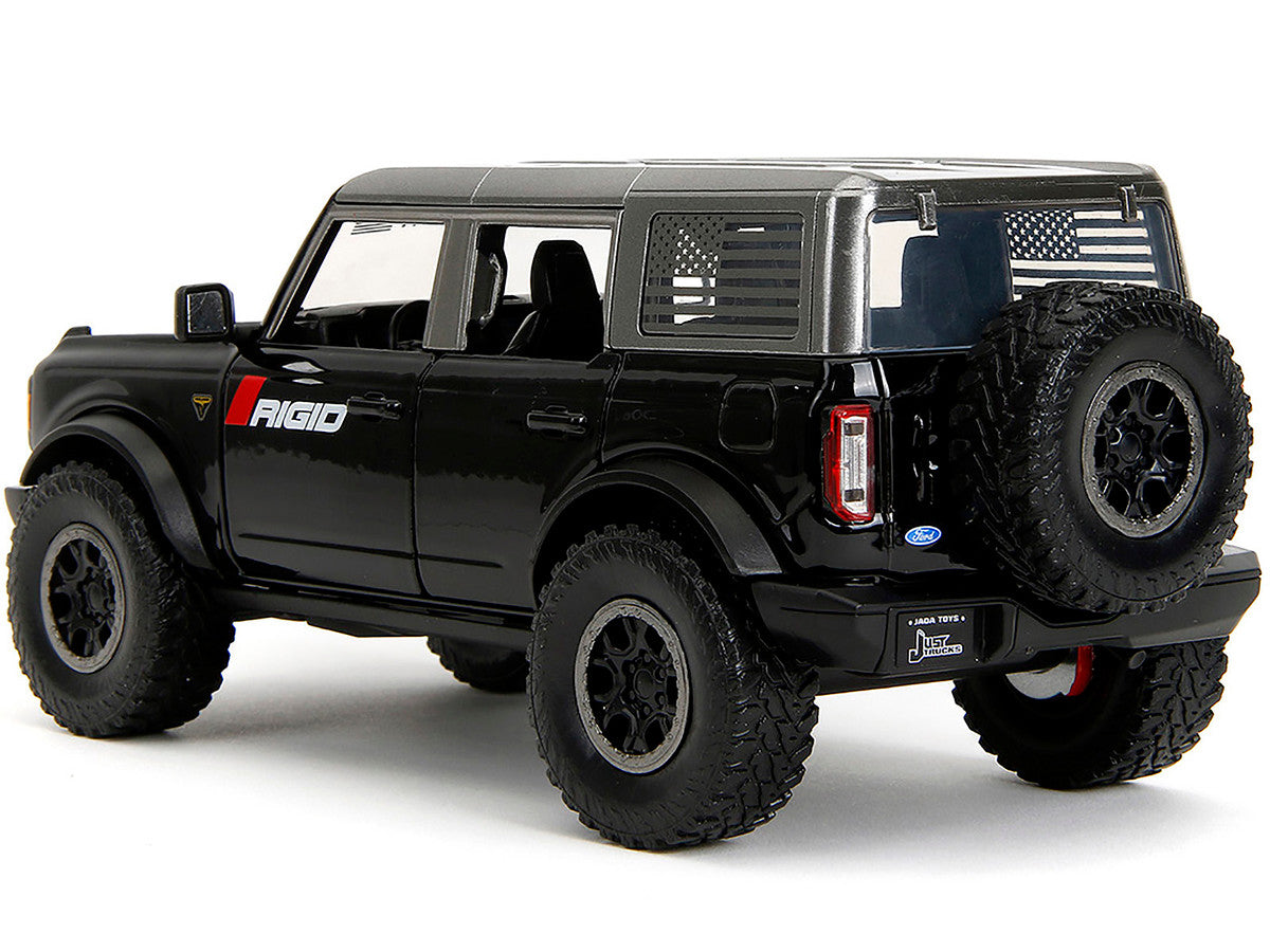 2021 Ford Bronco Badlands Black "Rigid" with Extra Wheels "Just Trucks" Series 1/24 Diecast Model Car by Jada LuxuryLifeWay Online Store