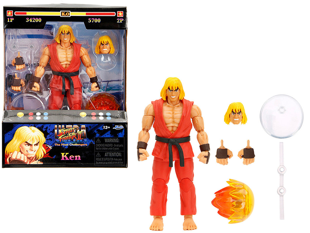 Ken 6" Moveable Figure with Accessories and Alternate Head and Hands "Ultra Street Fighter II: The Final Challengers" (2017) Video Game Model by Jada LuxuryLifeWay Online Store