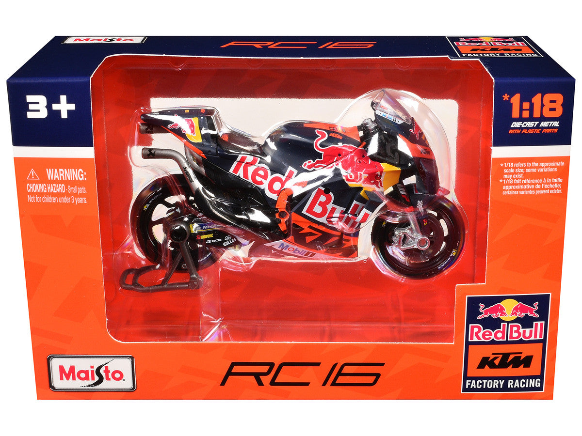 KTM RC16 Motorcycle #33 Brad Binder MotoGP "Red Bull KTM Factory Racing" 1/18 Diecast Model by Maisto LuxuryLifeWay Online Store
