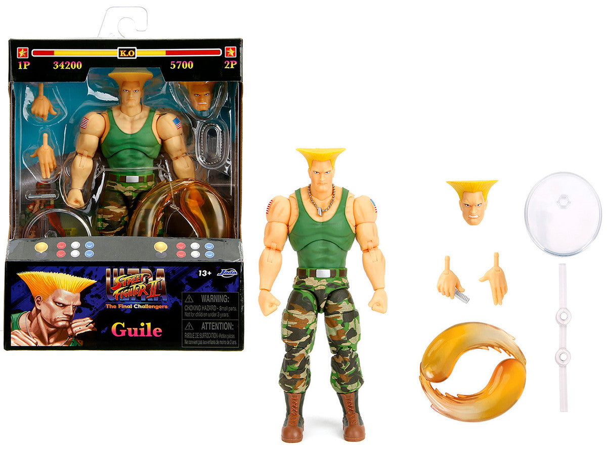 Guile 6" Moveable Figure with Accessories and Alternate Head and Hands "Ultra Street Fighter II: The Final Challengers" (2017) Video Game Model by Jada LuxuryLifeWay Online Store