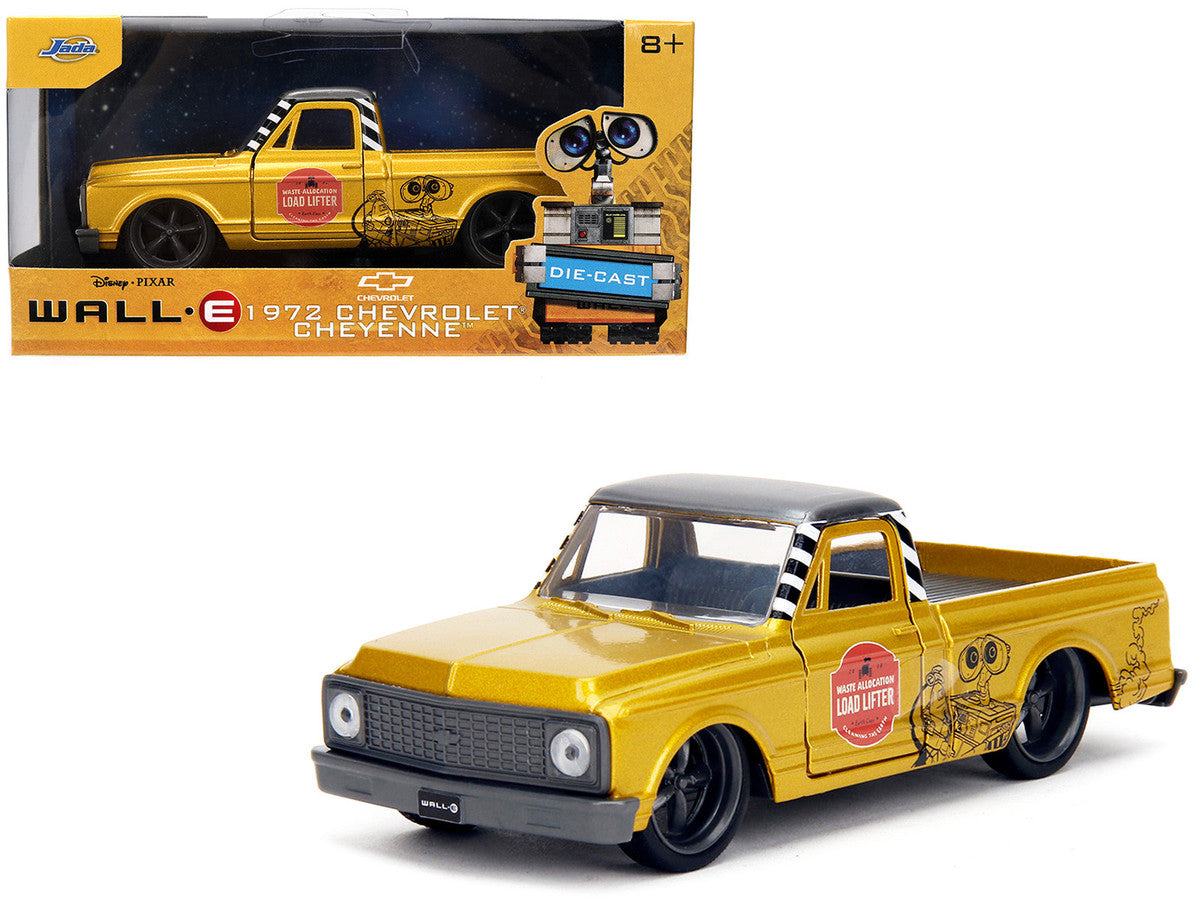 1972 Chevrolet Cheyenne Pickup Truck Gold Metallic with Gray Top "Wall-E" (2008) Movie "Hollywood Rides" Series 1/32 Diecast Model Car by Jada LuxuryLifeWay Online Store