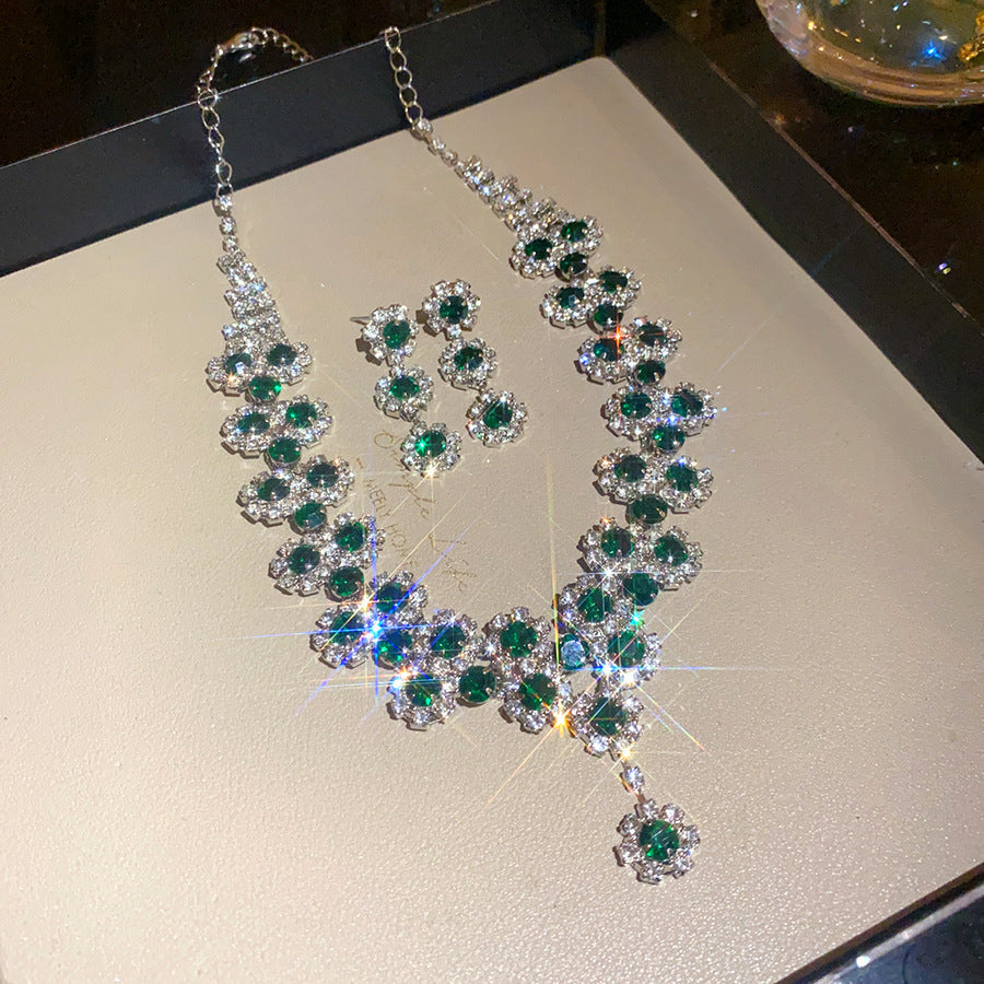 Diamond Flower Multi-layer Pendant Necklace LadyShow.Store