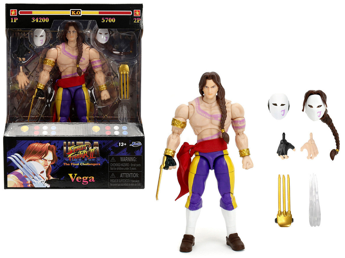 Vega 6" Moveable Figure with Alternate Head and Limbs "Ultra Street Fighter II: The Final Challengers" (2017) Video Game Model by Jada LuxuryLifeWay Online Store