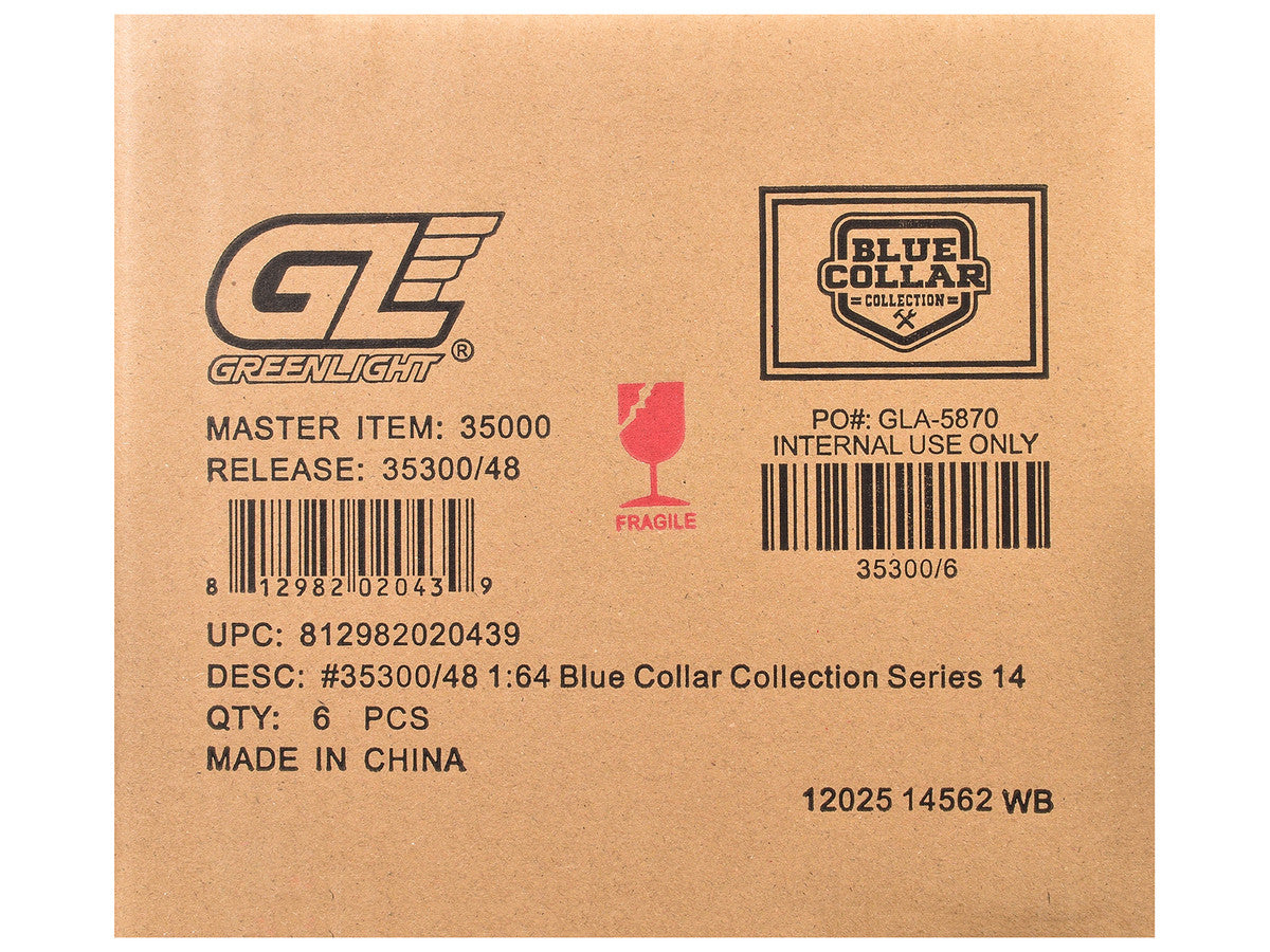 "Blue Collar Collection" Series 14 Set of 6 pieces 1/64 Diecast Model Cars by Greenlight LuxuryLifeWay Online Store